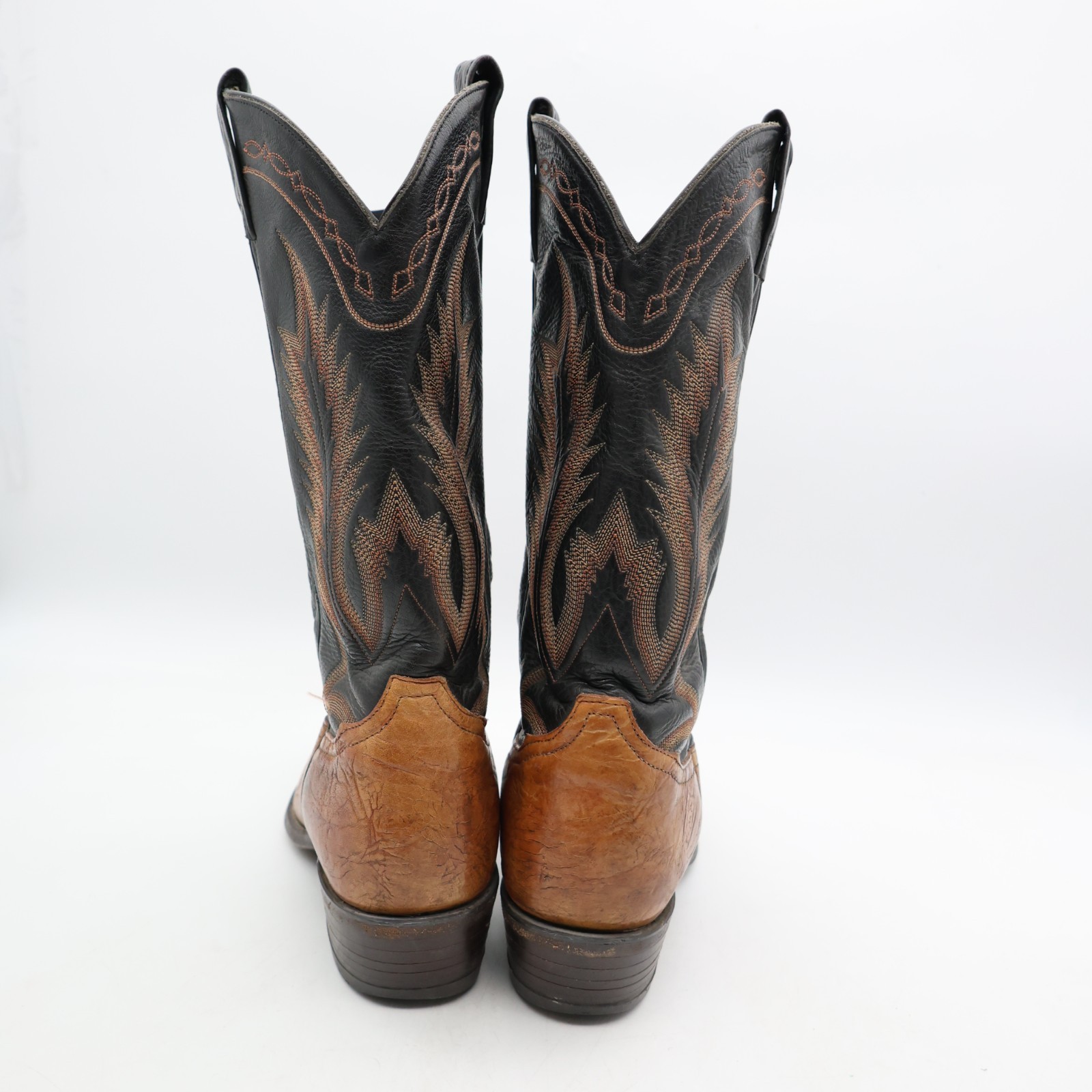 Tony Lama Men's Size 8.5 EE Brown Taurus Shoulder Leather Western Boots USA
