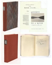 JOHN GRAVES Goodbye to a River Book Club of Texas Signed 2x Prospectus Ephemera