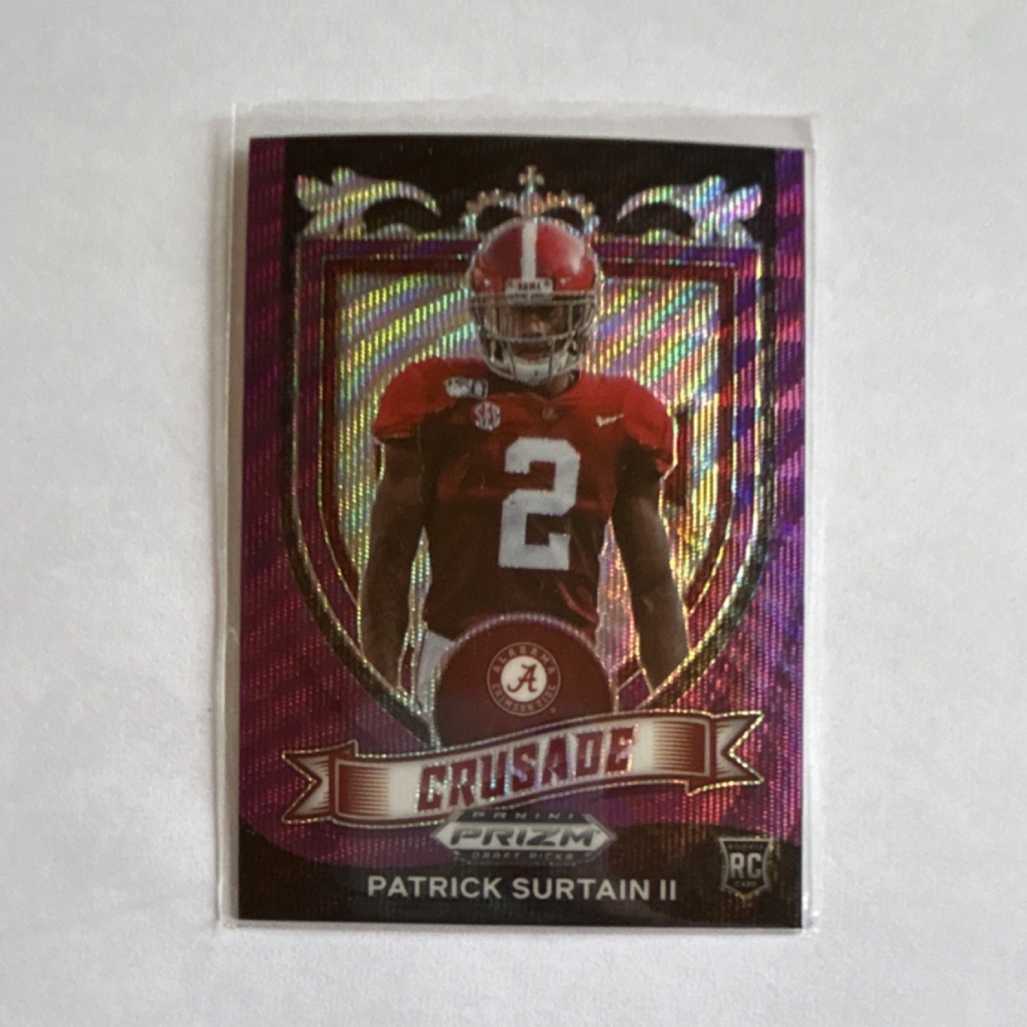 Panini 2021 Prizm Draft Picks Crusade Patrick Surtain II #178 Purple Wave Prizm…