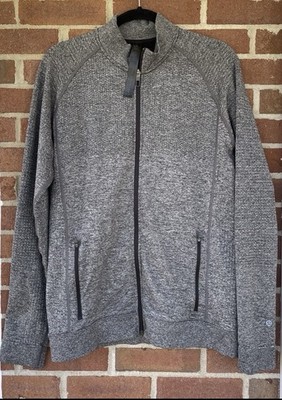Lululemon Engineered Warmth Merino Wool Blnd Zip Up Jacket Men L Gray Athleisure