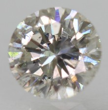 Certified 0.58 Carat H VS1 Round Brilliant Natural Enhanced Loose Diamond 5.41mm