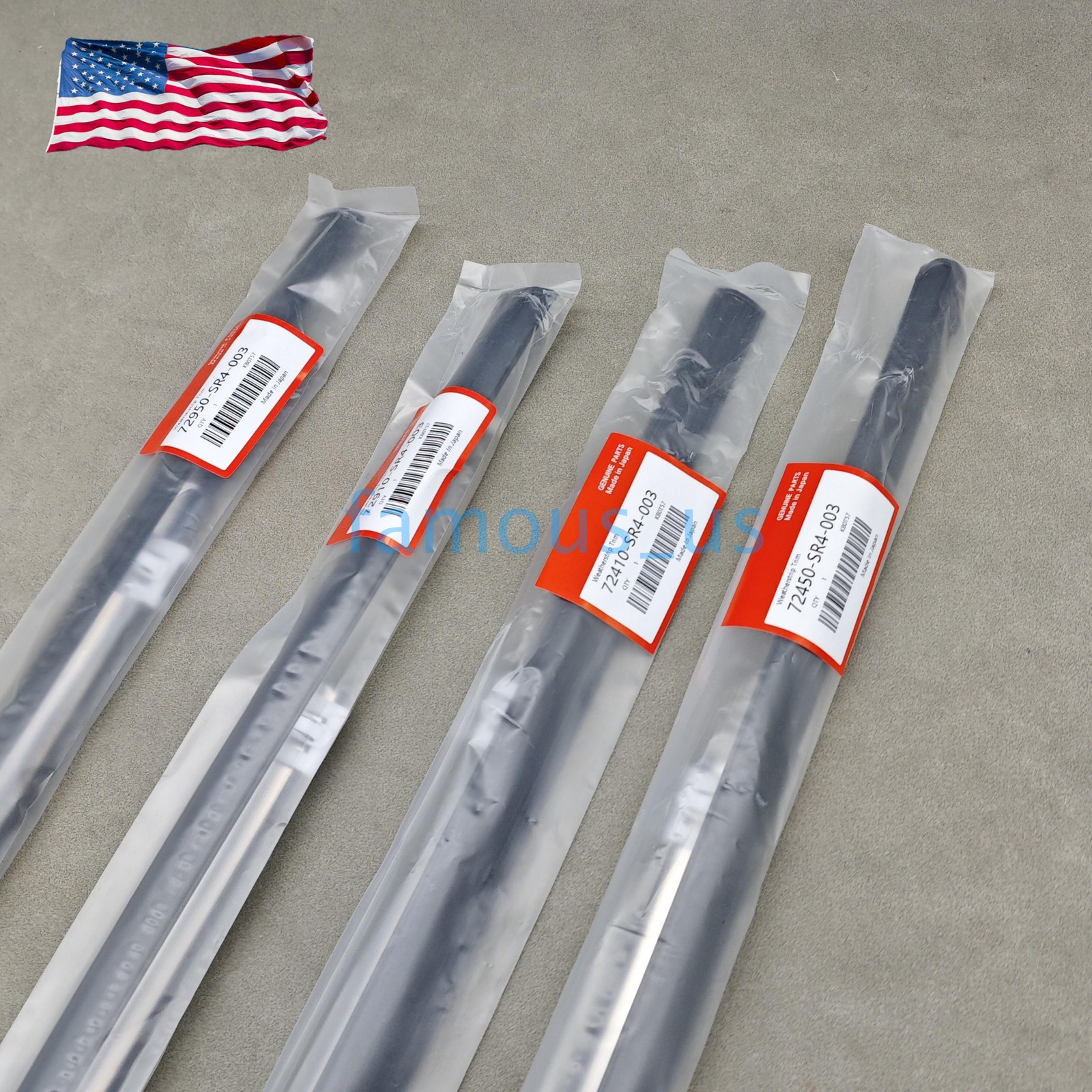 New Outer Weatherstrip Door Belt Rubber Set For Honda Civic 4D Sedan 1992-1995