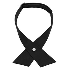 Women's Adjustable Criss-Cross Bow Tie Solid Color for Graduation Office