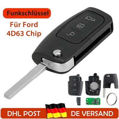 3 Tasten Funk Schlüssel 433Mhz für Ford Fiesta Focus Mondeo 2008 2009 2010 2011