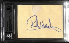 Rickey Henderson Signed In-Person Cut Beckett Slabbed Autograph