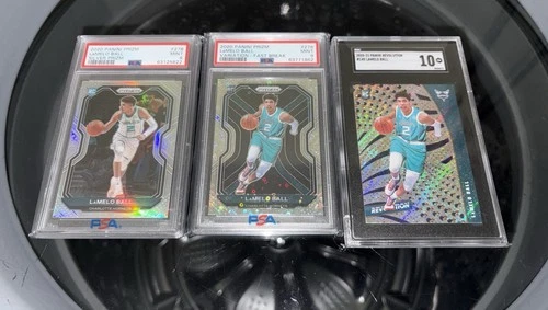 LaMelo Ball Rookie Card Lot Silver Prizm Fast Break Revolution Graded Mint