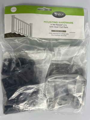Trex Mounting Hardware for Transcend Railing with Stair Cut Rails - Gravel Path