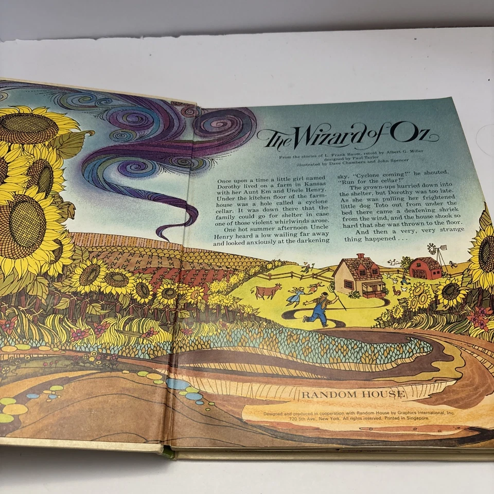 Vintage 1968 "THE WIZARD OF OZ" Pop-Up Classic Book Random House Foto 4 de 4