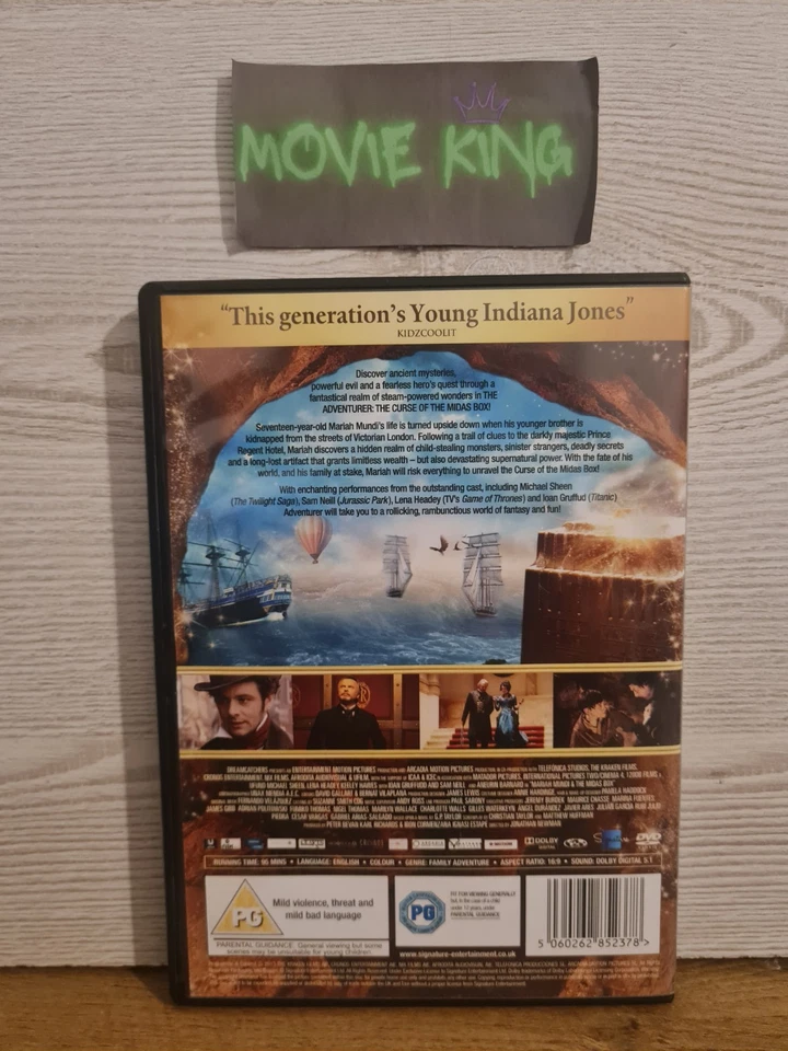 Adventurer The Curse Of The Midas Box (DVD, 2013) Sam Neill [Region 2] [UK] PG  - Image 4 of 4