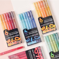 6 Colors Acrylic Gel Pens Set, 1.0mm Extra Fine Tip Paint Markers