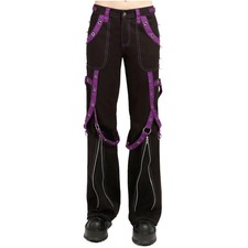 Men Gothic Black Pant Steampunk Punk Trousers Strap Zipper Punk Rock Cargo Pants