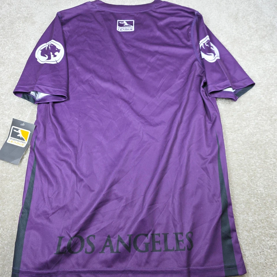 Camiseta Staple Kids L Roxa Gráfica Overwatch Liga Los Angeles Gladiators Nova Com Etiqueta - Imagem 3 de 4