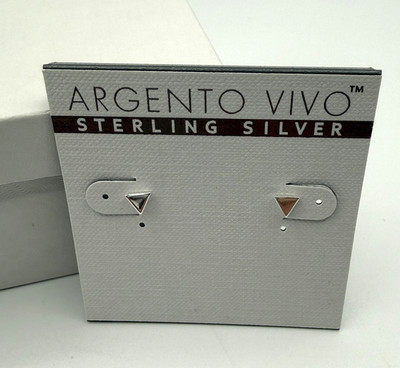 Argento Vivo Sterling Silber Dreieck Ohrstecker klein minimalistisch schlicht neu