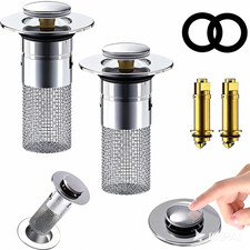 1/2/4x Sink Stopper Hair Catcher Bathroom Pop Up Sink Drain Strainer Filter Plug