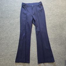Gap Pants Womens Size 14 Blue Flare Stretch Flat Front Capsule Career Minimalist