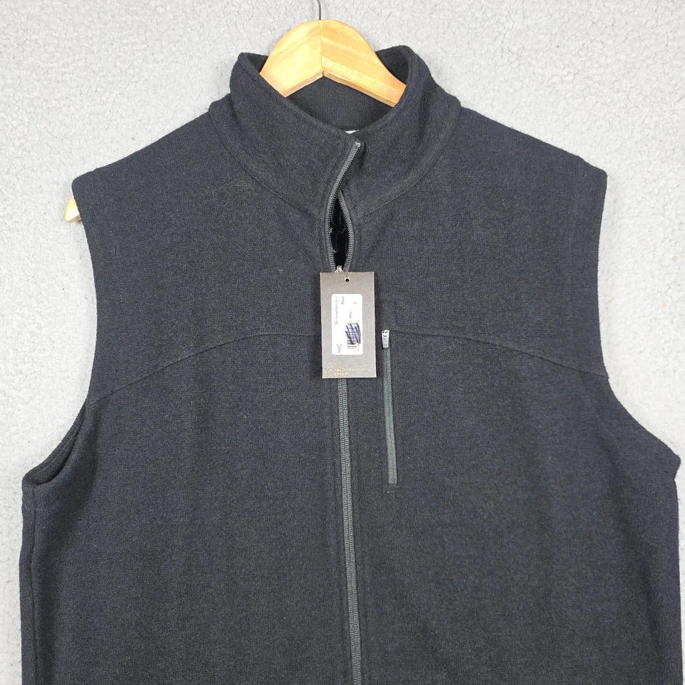 Ibex Men Sweater Vest Size L Black Scout Jura Regular Fit Merino Wool Full Zip - Image 2 of 4