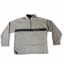 Harley Davidson Sweater Mens XL Gray Fleece Quarter Zip Pullover Logo Motorcycle