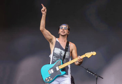 Jack Barakat of All Time Low performs at Reading Festival day 1 on Aug- Photo 2