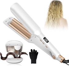UKLISS Wellen-Eisen, Beach Waves, Locken-Stab, mit 12 Temperaturen, LCD-Anzeige