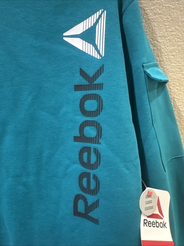 Reebok Boy's Athletic Fleece Crewneck XXL 18 Quetzel Green Pullover Sweatshirt - Picture 6 of 11