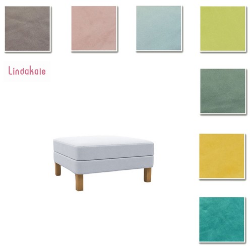 Custom Made Cover Fits IKEA Karlstad Footstool, Ottoman Cover, Velvet