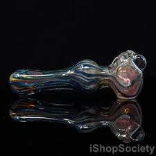 5" Golden Jungle Vine Tobacco Smoking Pipe Thick Collectible Glass Pipes - P483