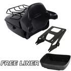Black King Trunk Mount Rack Fit For Harley Pack Touring 2014-Up US