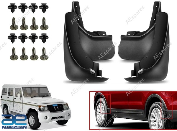 Schlamm Klappe Set Von 4 Schwarz FüR Mahindra Bolero Plus BS-6 2020 Aes-image