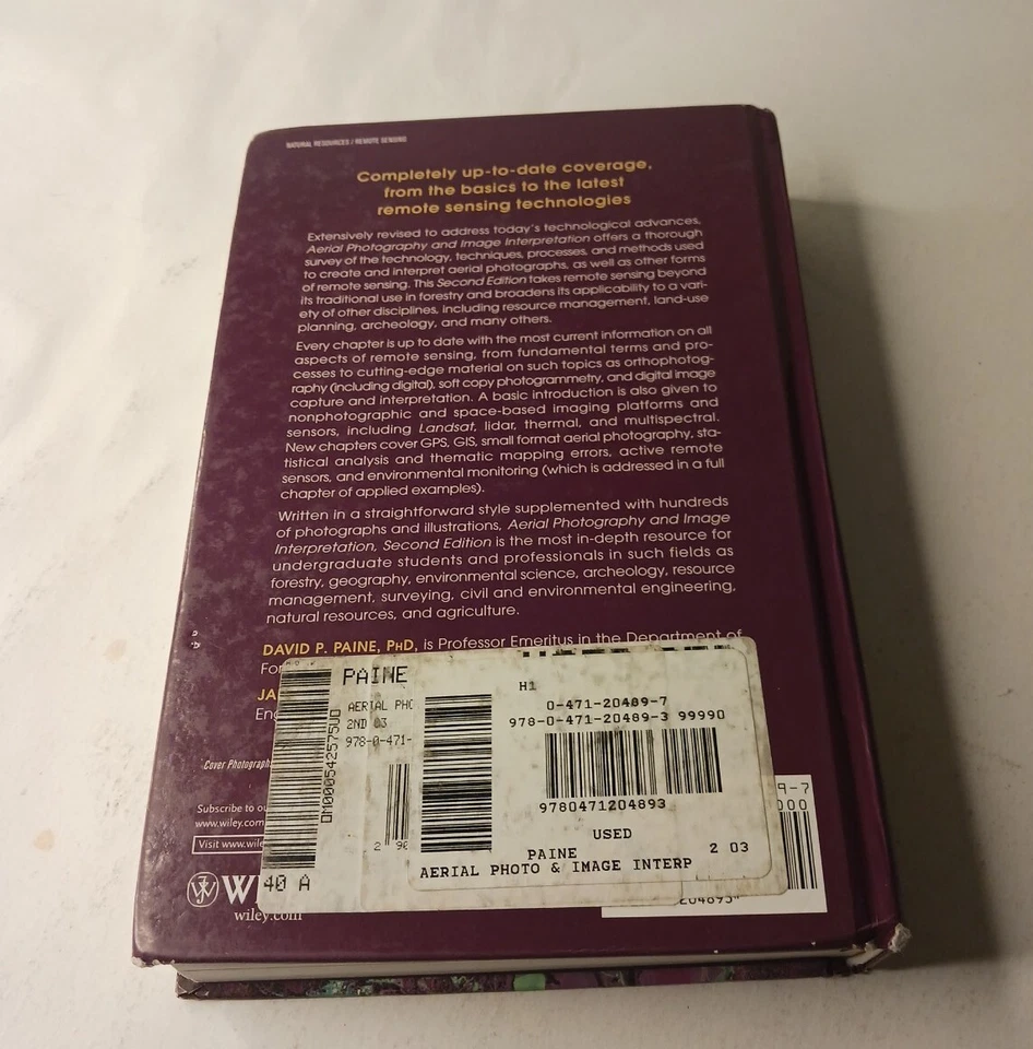 Aerial Photography and Image Interpretation by David P Paine HC (2003) 2nd Ed - Image 2 of 4