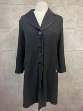 Jessica Women's One Breasted Black Coat Size Petites 14p