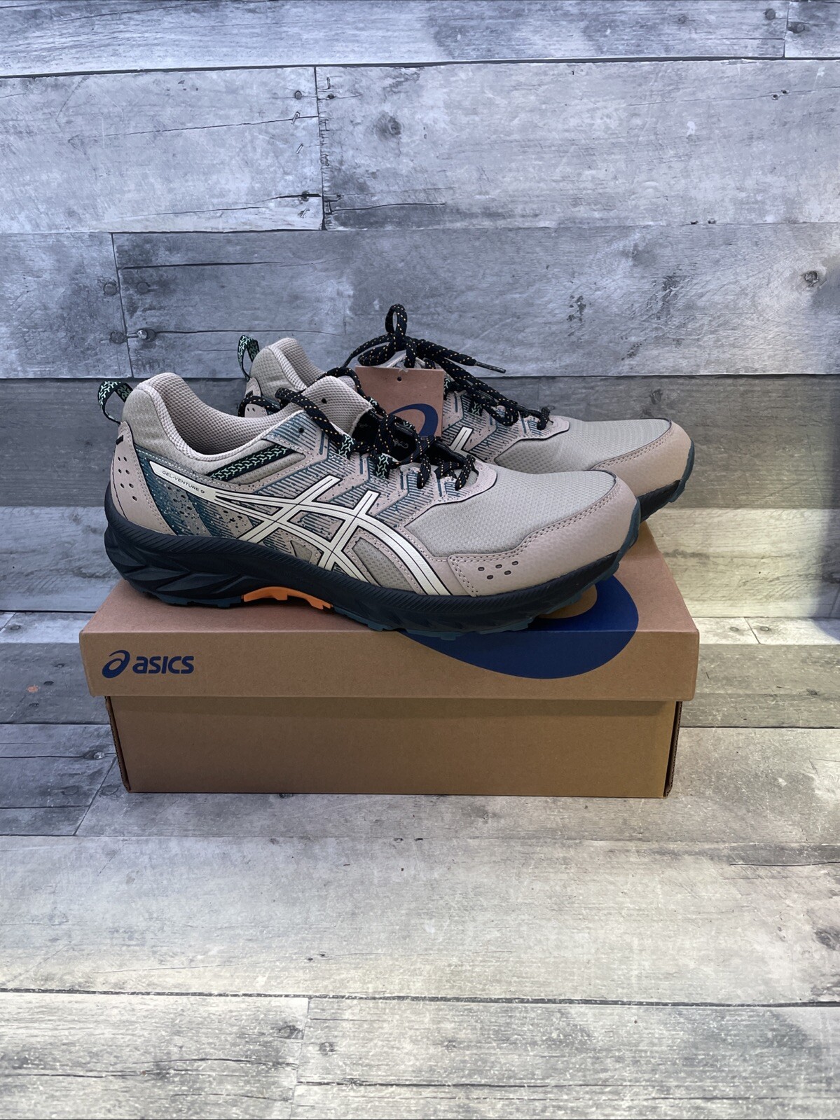 ASICS Men's GEL-VENTURE 9 Running Shoes, Feather Grey/Birch Sz 11.5 M