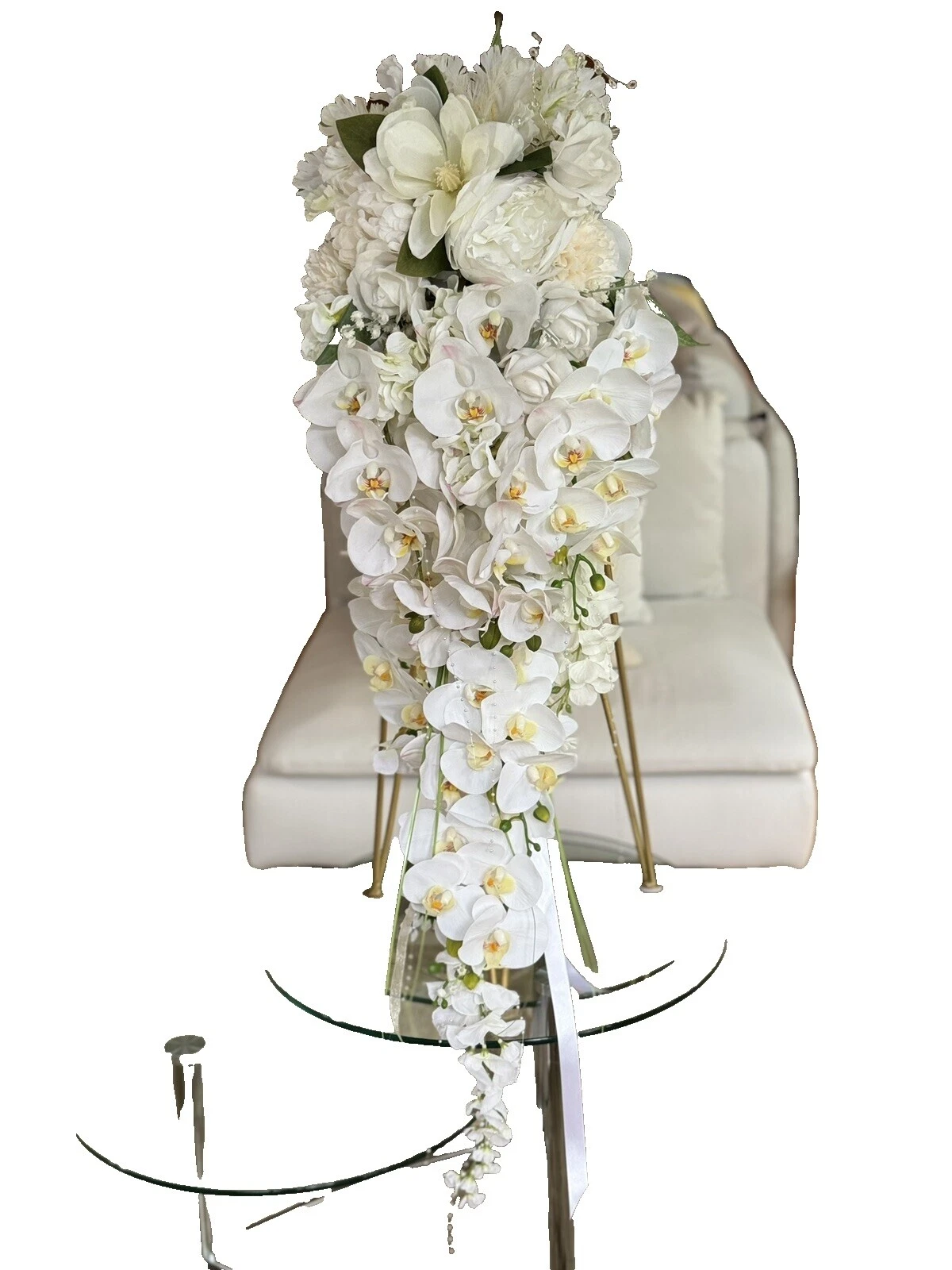 Flores de Boda Blanco Handmade, pétalos y Guirnaldas