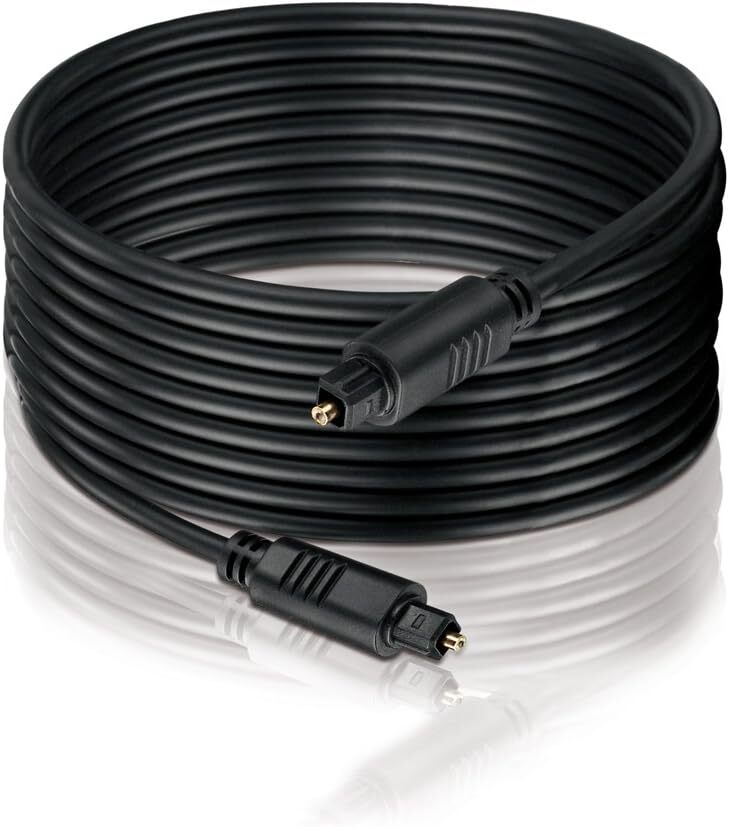 Cavo Audio Toslink S/PDIF 1m | Fibra Ottica Maschio-Maschio - Nero - Foto 2