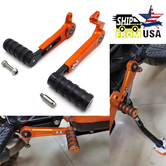 Orange Adjustable Foot Brake Gear Shift Pedal Lever For KTM Duke250 390