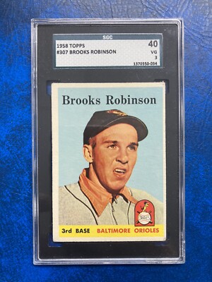 1958 Topps #307 Brooks Robinson (HOF) SGC 40 VG 3 