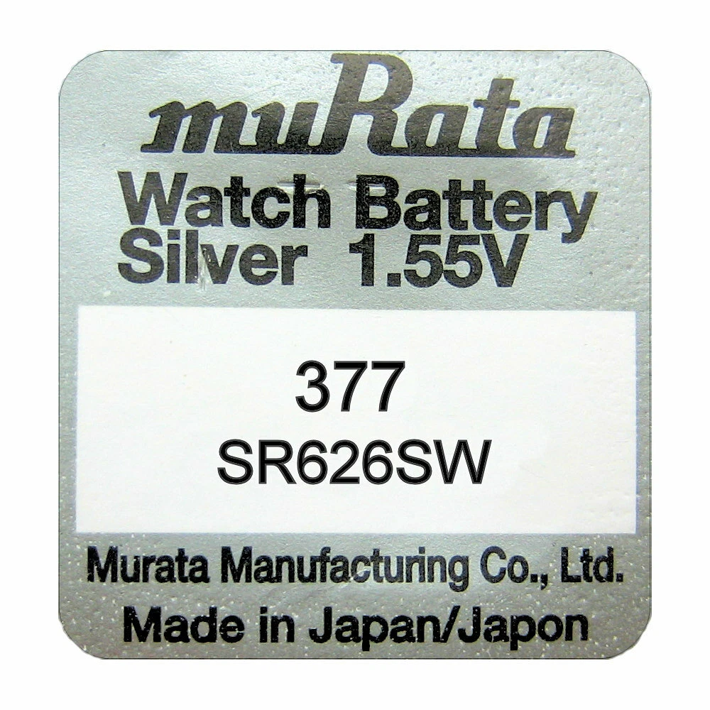 1 x Murata WAS SONY 377 SR626SW Irony Lady Swatch SILVER OXIDE