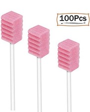 100 Pack Disposable Oral Swabs, Sterile Denta...