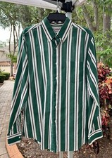 VINTAGE McGregor Contemporary Striped Cowboy Button Down Shirt Men's Size Large
