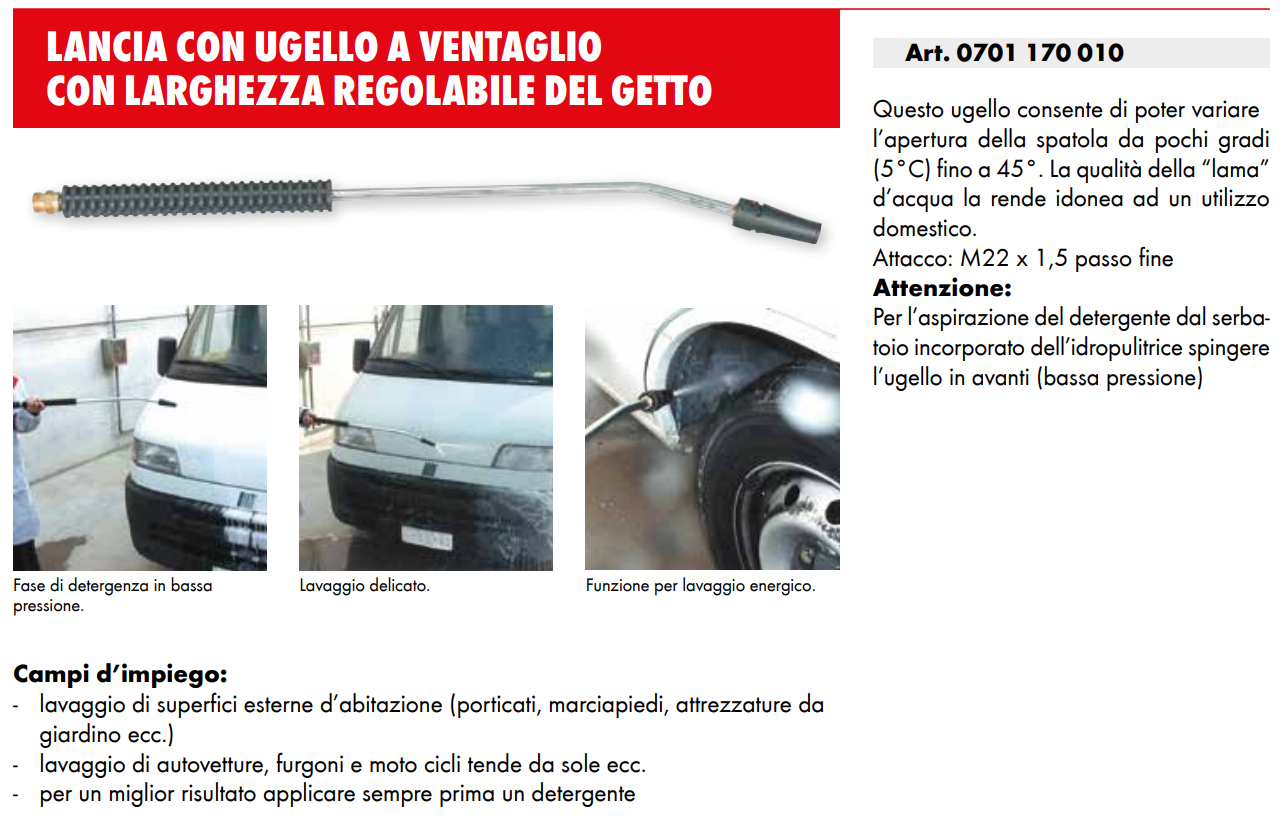 Ugello Prolunga Regolabile Per Idropulitrice Lavor - 50cm, Fino A 2000 PSI, Per Auto E Superfici Dure - Foto 4