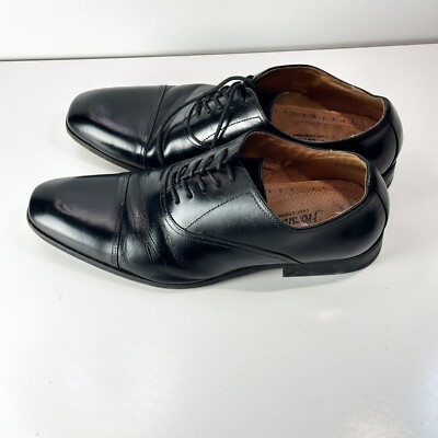Florsheim Mens Black Leather Cap Toe Oxford Shoes Lace Up Memory Foam Size 8 FLORSHEIM Mens Casual Dress Shoes Fine Black Leather Cap Toe  main image 4