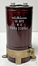 NICHICON CAPACITOR CE 85 C NX 400V 3300UF 2 MOUNTING HOLES OAD 5-1/2"X3-1/2"