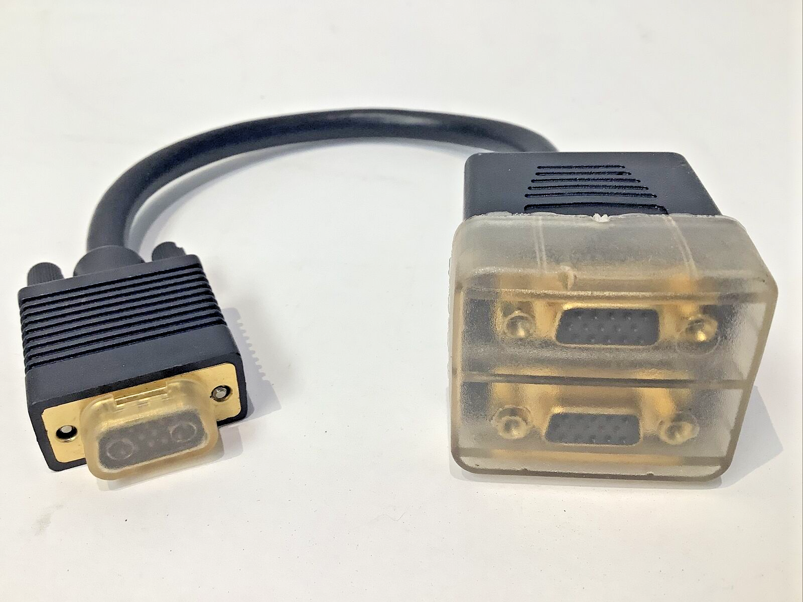 VGA Splitter Cable Dual VGA Monitor 1 Male to 2 Female Adapter Converter