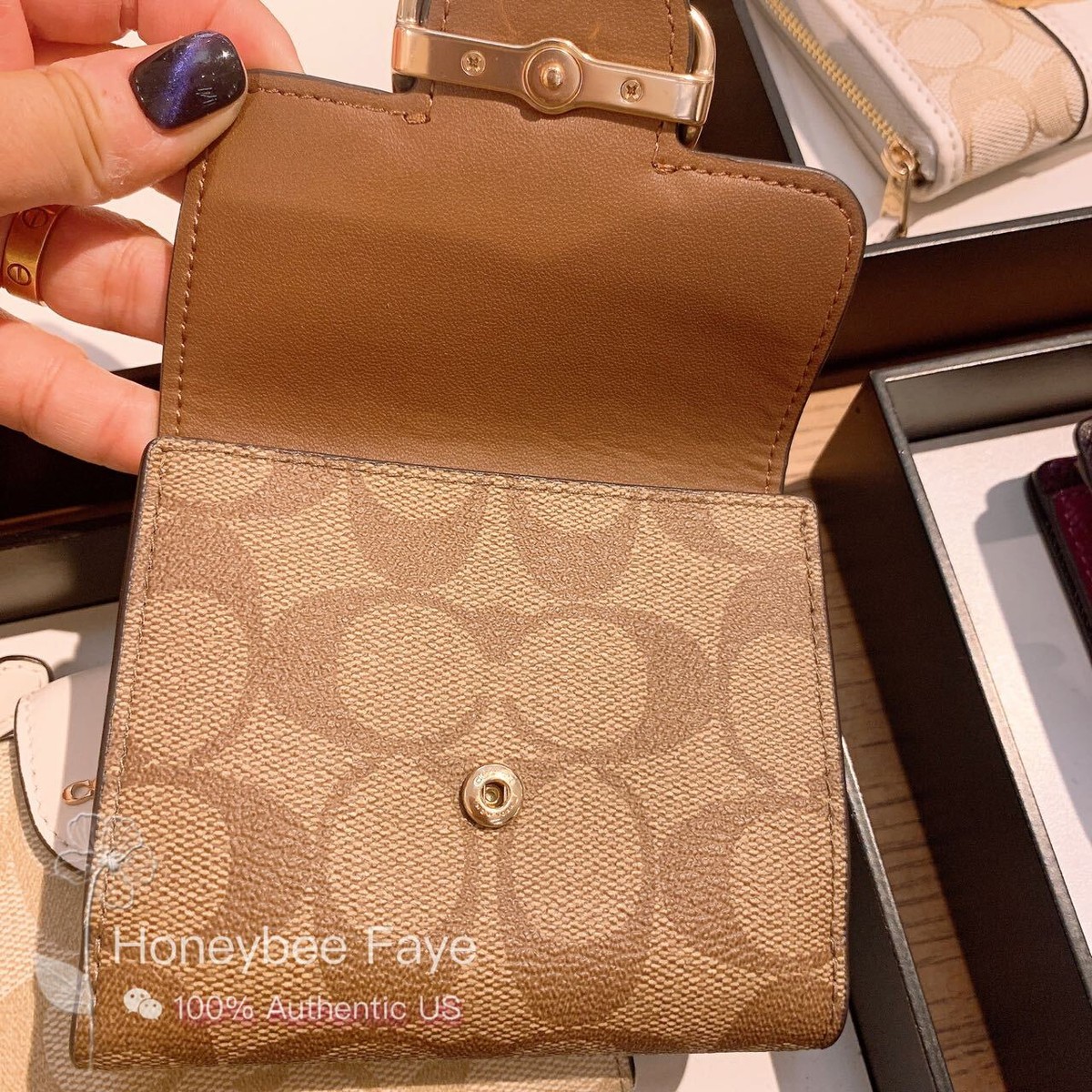 NWT Coach Small Morgan Wallet In Colorblock Signature Canvas