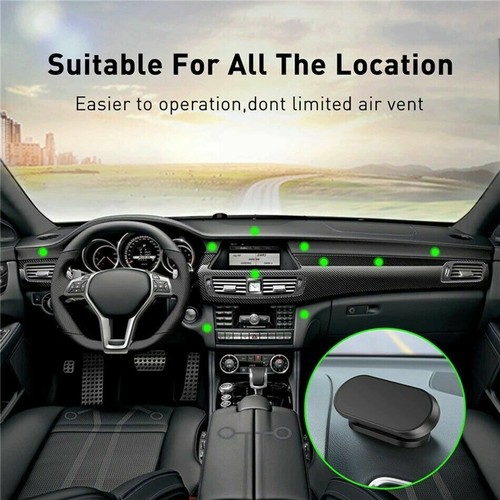 Magnetic Car Mobile Phone Holder Dashboard Mount Metal Plates 360 Rotating - Picture 3 of 14