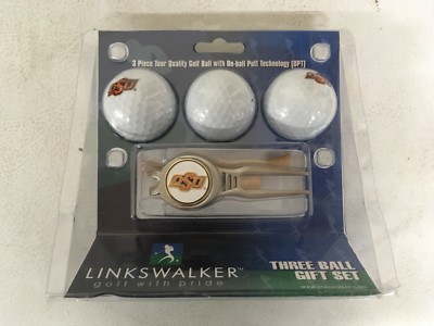 LinksWalker NCAA unisex Kool Tool with 3 Pack Golf Balls, Oklahoma State