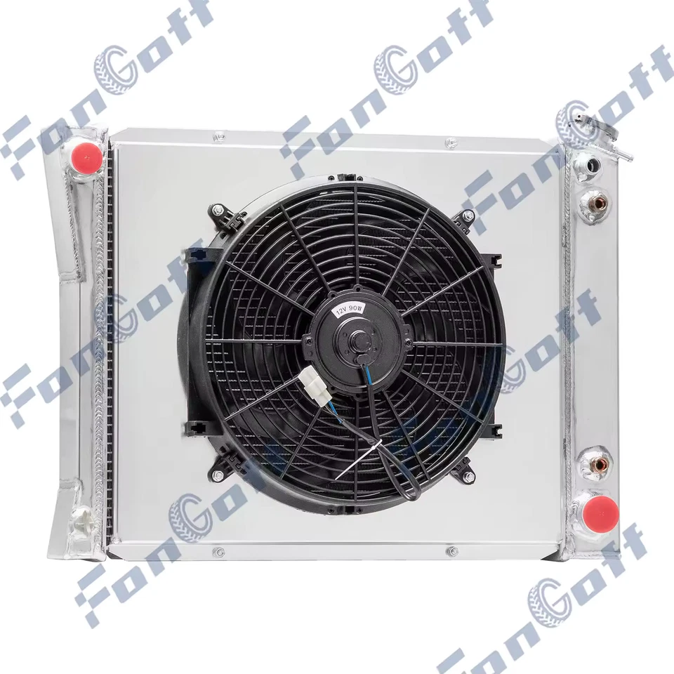 3 Row Radiator+Shroud Fan for 1985-93 GMC Chevy C/K/G/R 10 20 1500/2500 4.3L V6 - Image 3 of 4