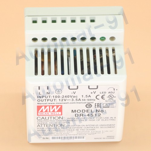 New For MEAN WELL DR-4512 12V 3.5A power supply 689205940689 | eBay