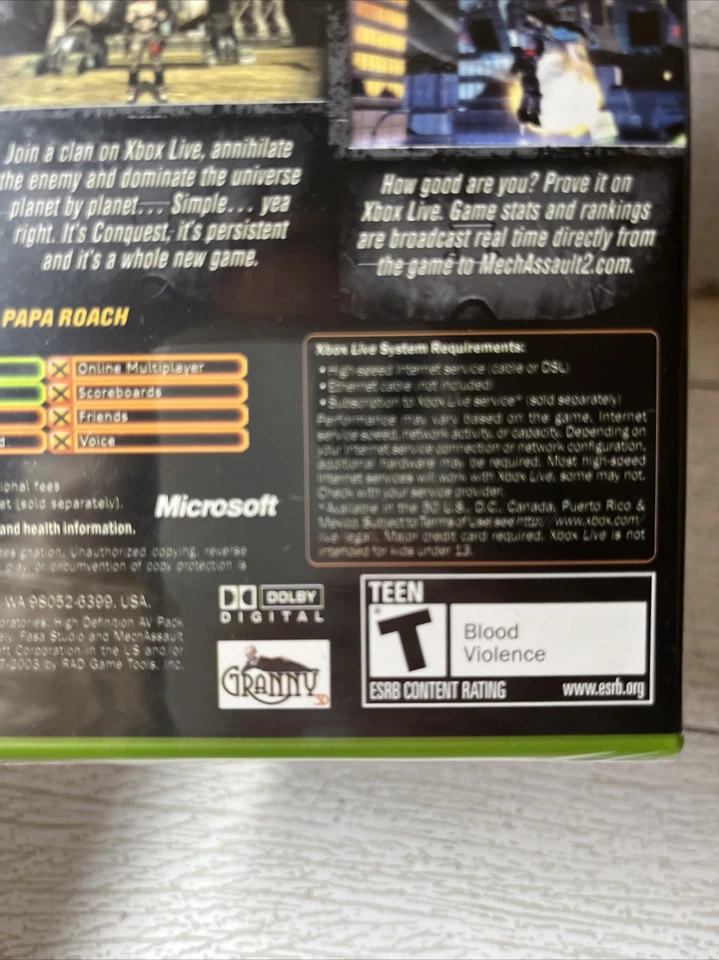 MechAssault 2 Lone Wolf Microsoft Xbox 2004 New Factory Sealed - Image 3 of 4