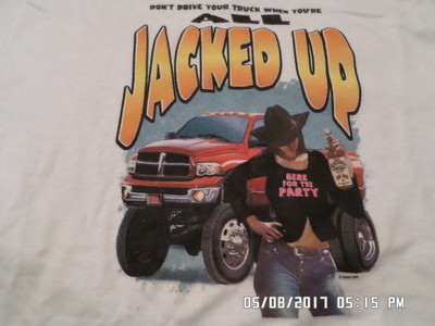NEW Redneck T-Shirts: All Jacked Up (White) Small, Medium