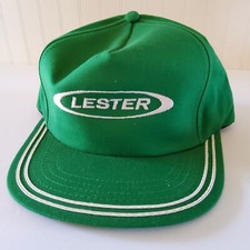 Lester Hat Cap Adjustable Snapback Meshback Green Made In USA
